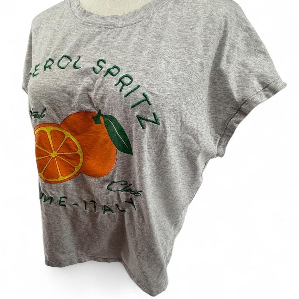 Coastal Grandma Euro Summer Aperol Spritz Social Club Embroidered Graphic TShirt